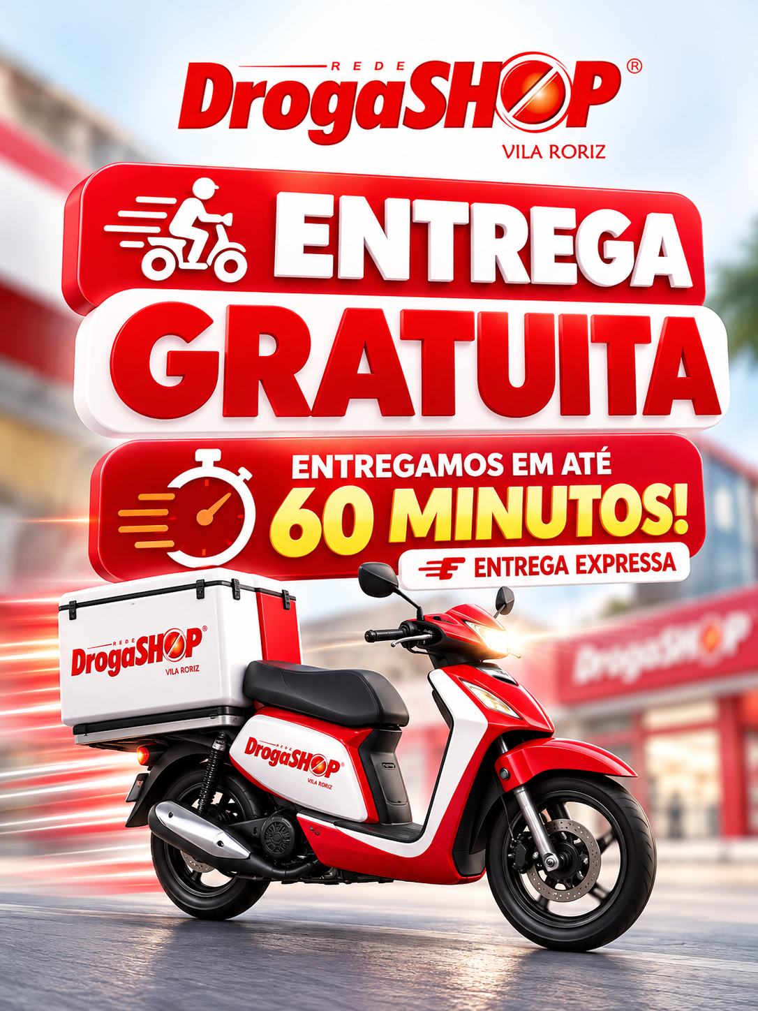 Entrega Grátis em 60 Minutos